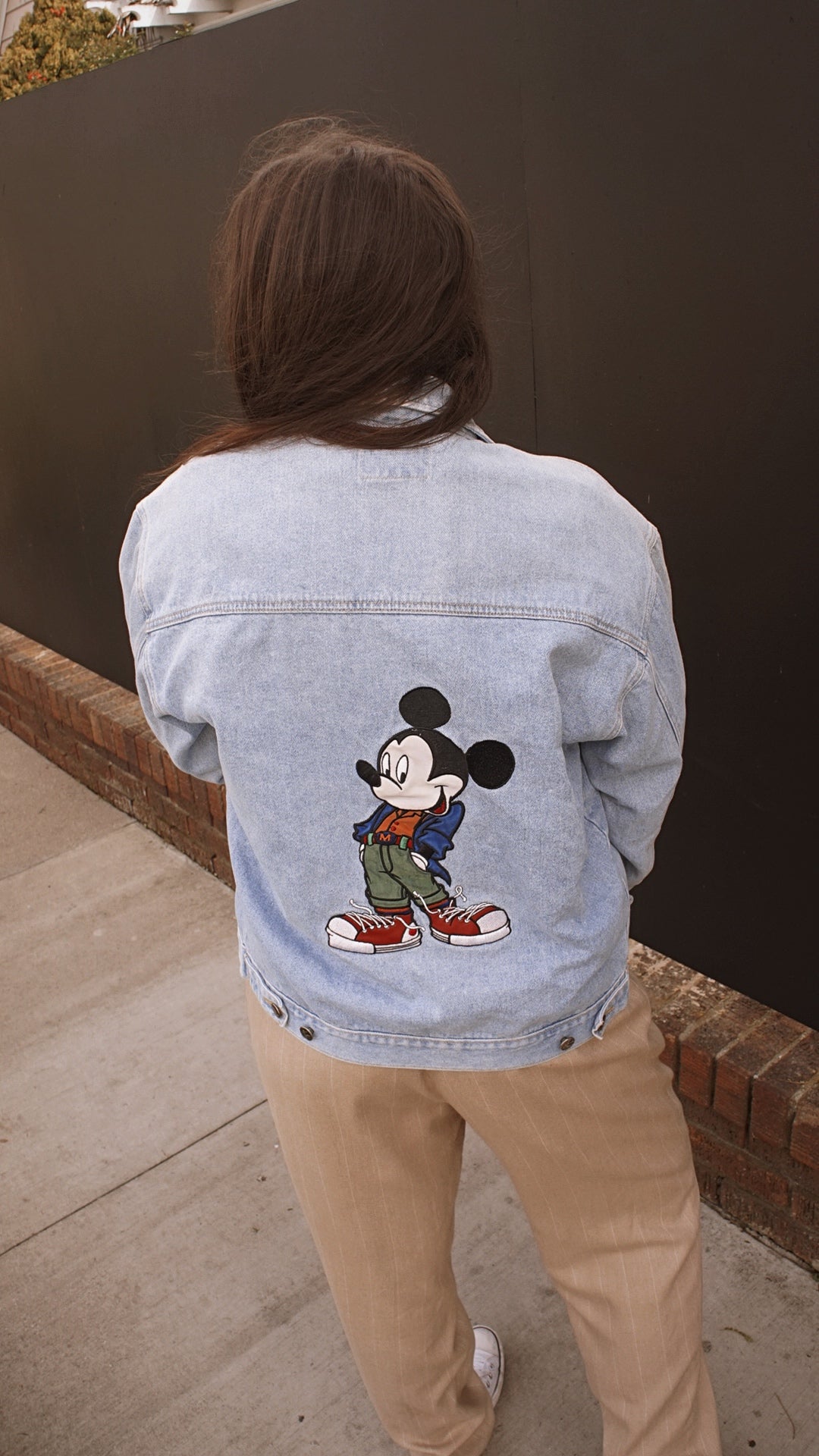 Vintage Mickey Mouse Embroidered Denim Jacket 90’s