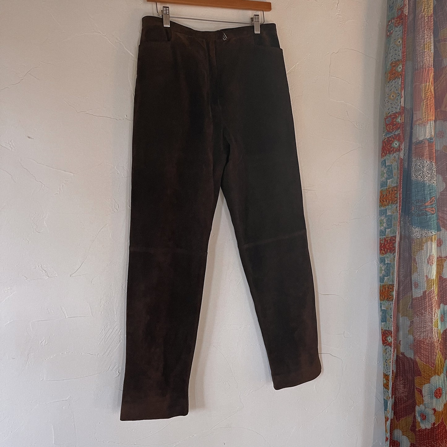 Vintage Michael Kors Suede Leather High Waisted Trouser 90’s Italian
