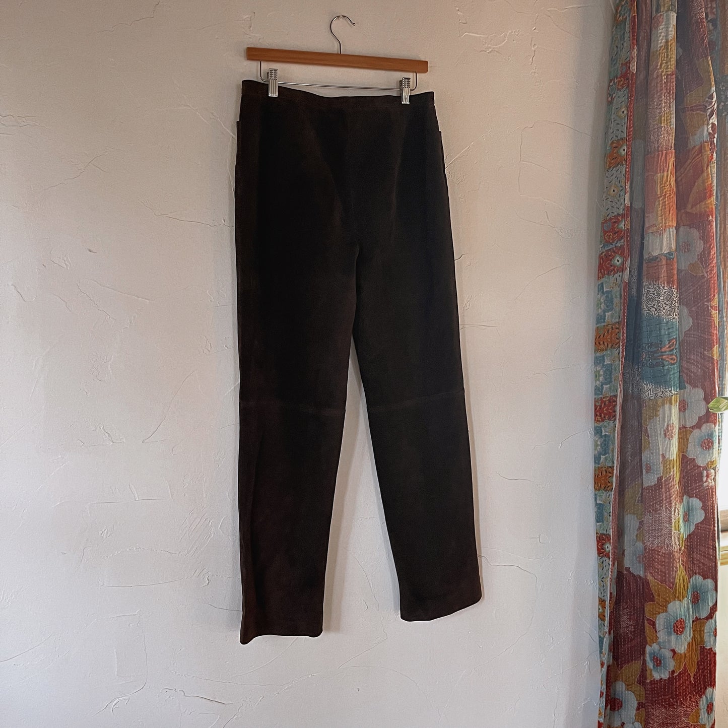 Vintage Michael Kors Suede Leather High Waisted Trouser 90’s Italian