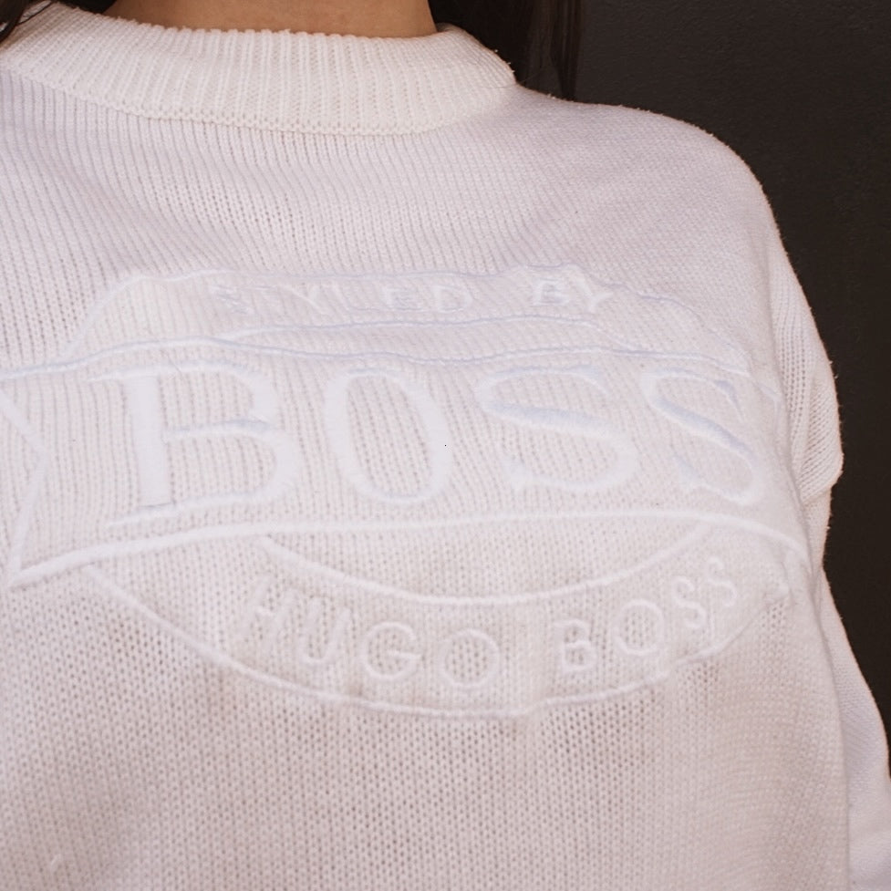 Vintage Hugo Boss Embroidered Knit 90’s