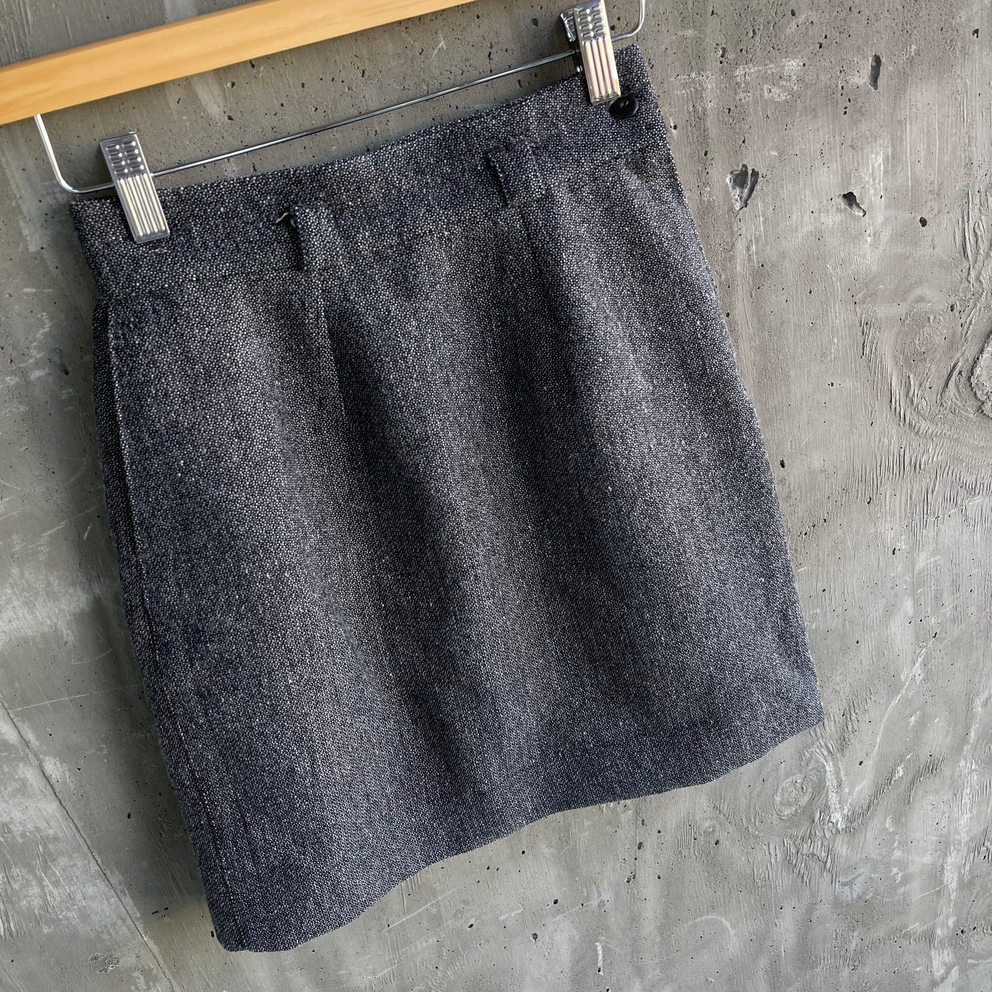 Vintage Gianni Versace Tweed Wool Mini Skirt
