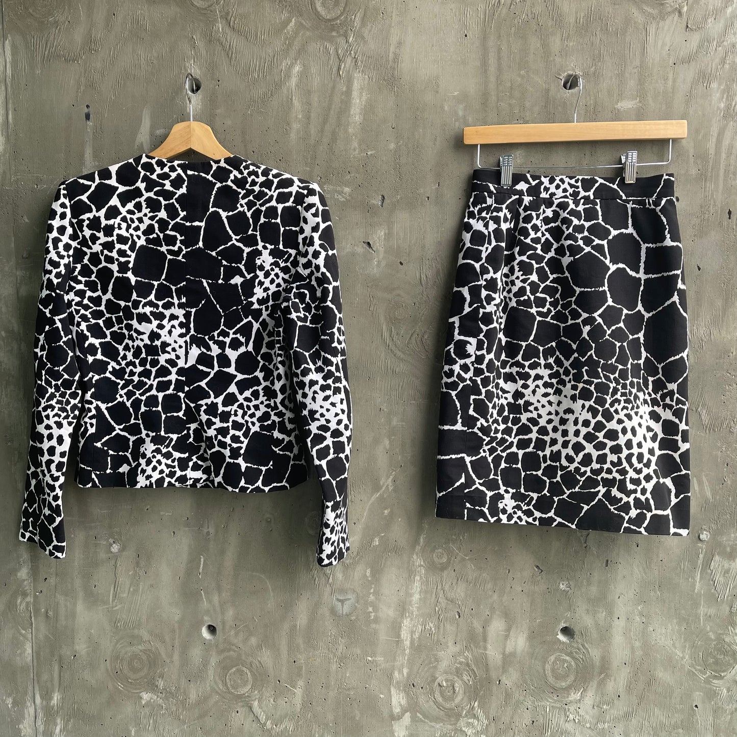 Vintage 80’s Yves Saint Laurent Animal Print Skirt Suit Set