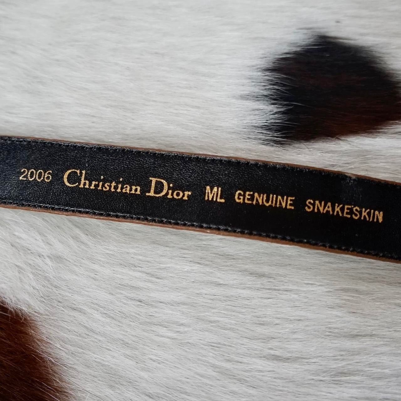 Vintage Christian Dior Snakeskin Leather Belt