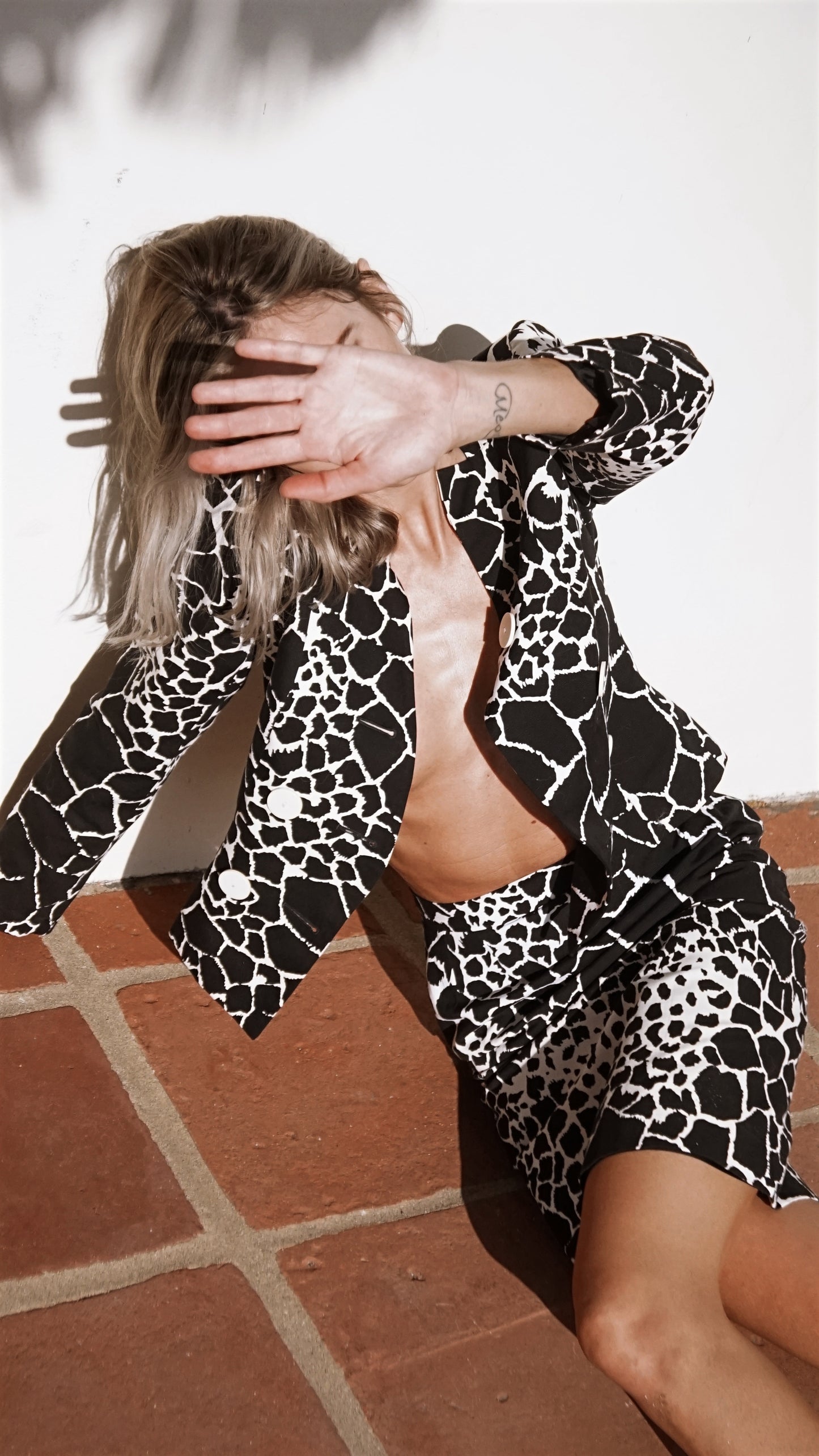 Vintage 80’s Yves Saint Laurent Animal Print Skirt Suit Set