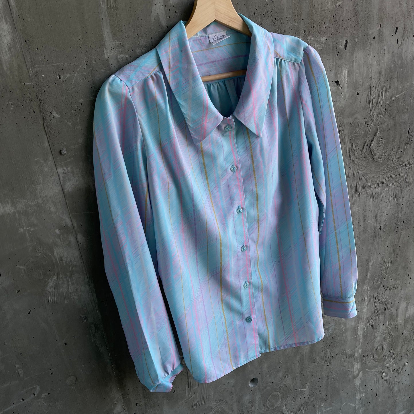 Vintage Pykettes Blouse Pastel Print from 80’s