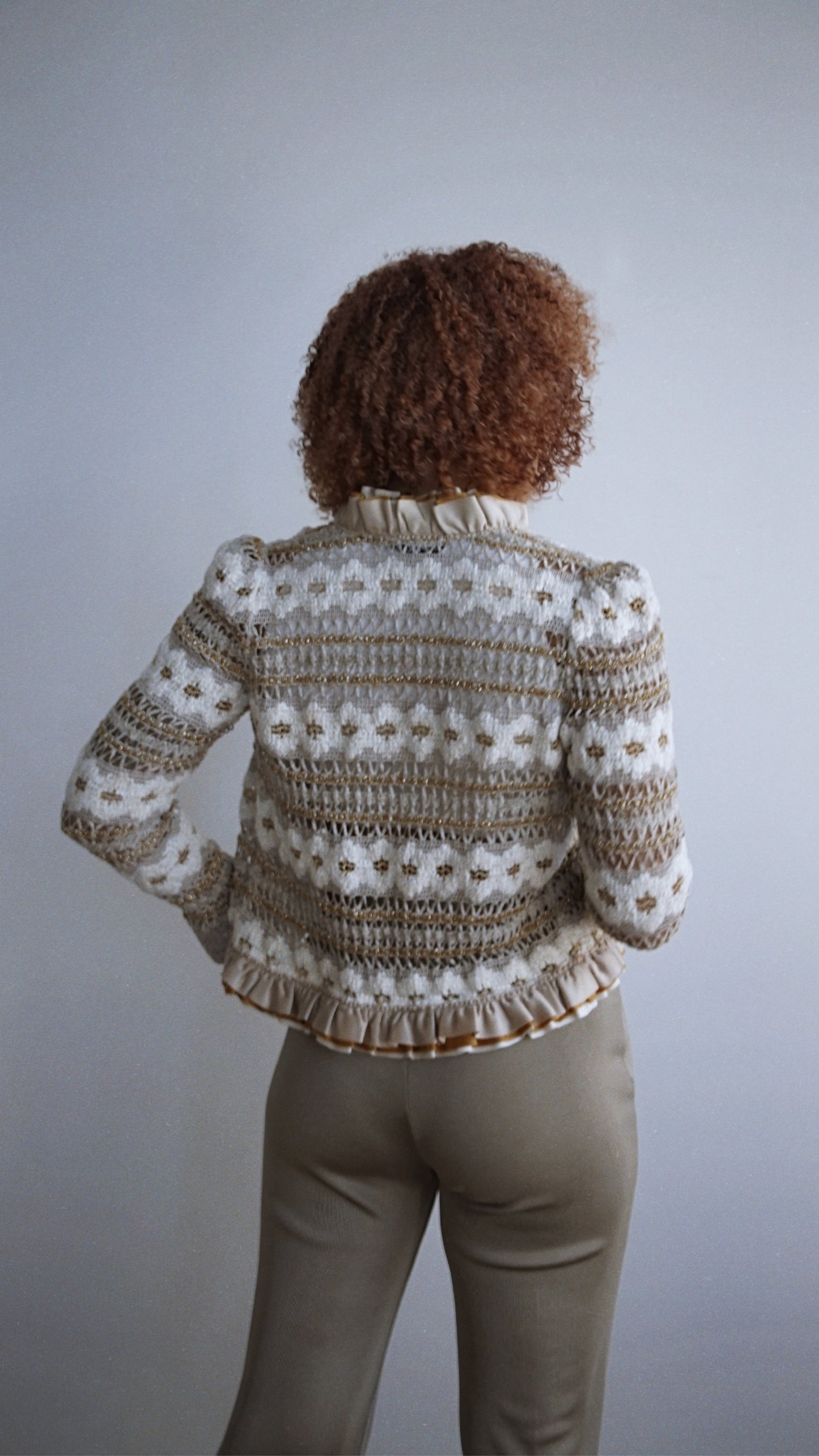 Vintage Pat Richard’s Crochet Knit Cropped Jacket