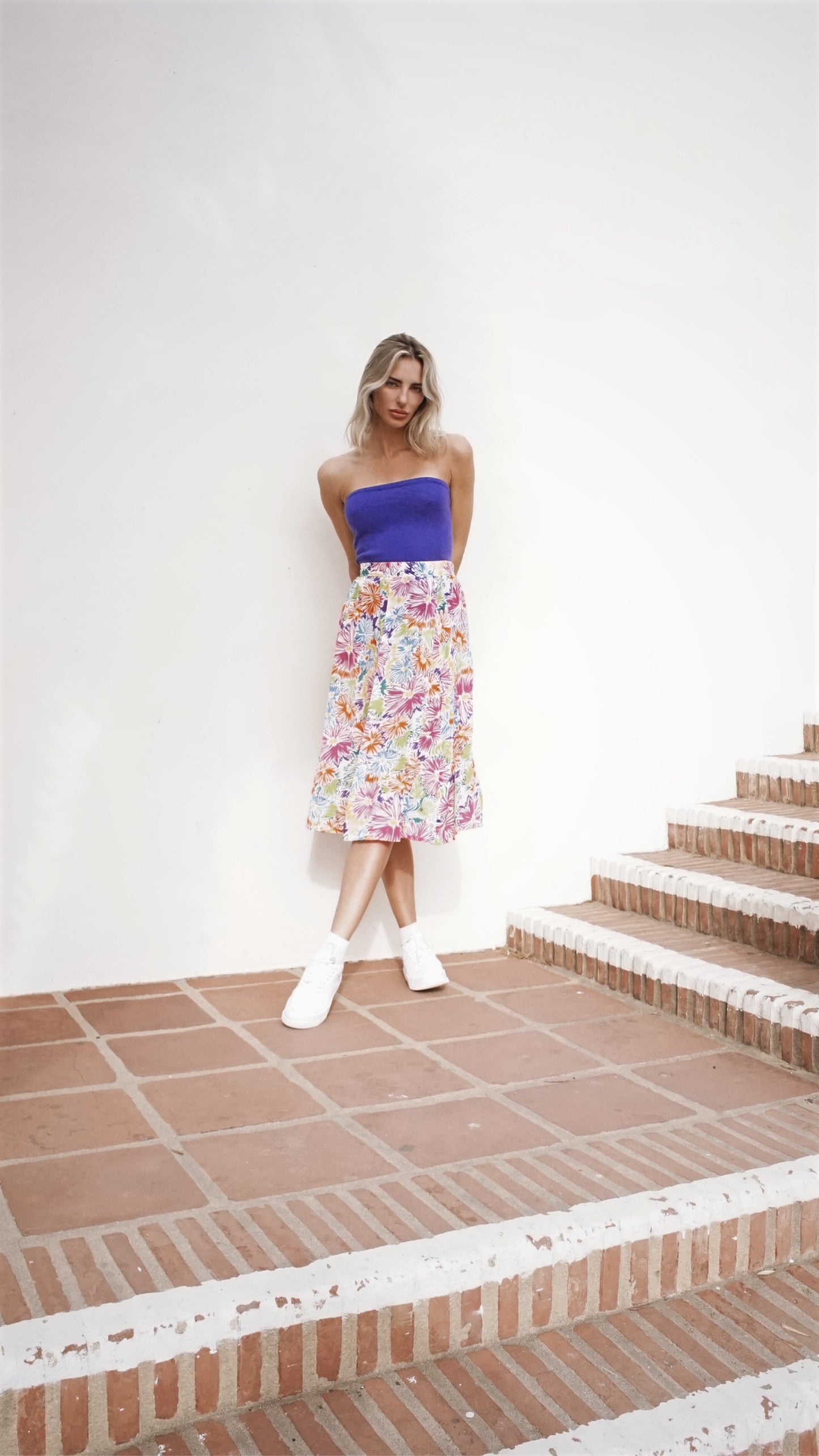 Vintage 80’s Christian Dior Floral Print Skirt