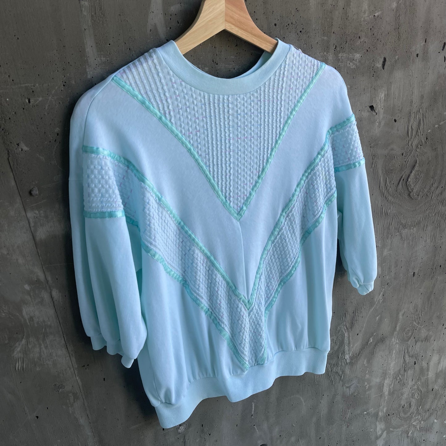 Vintage 80’s 90’s Rockabilly Knit Sweater Tolerance in Teal