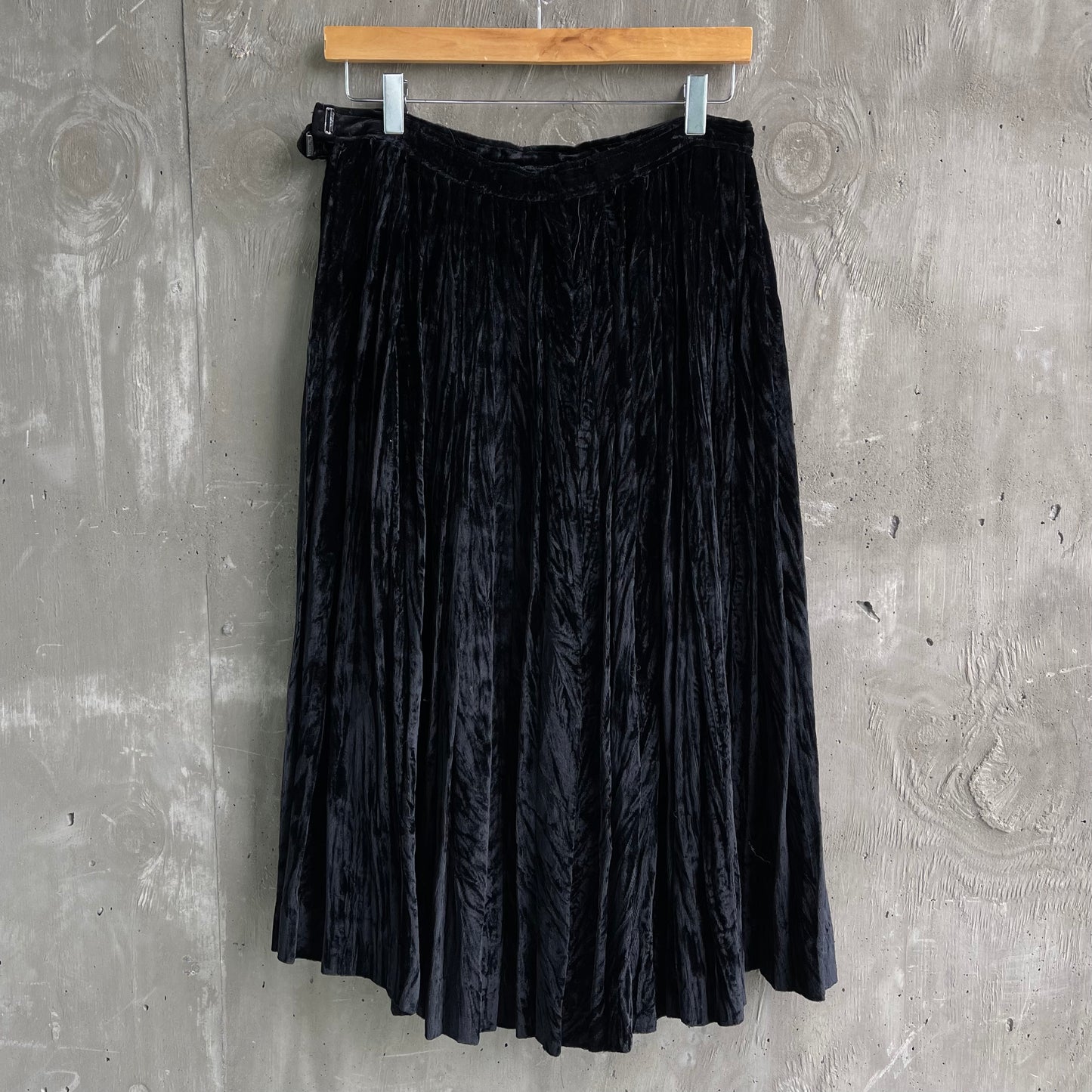 Vintage Yves Saint Laurent Velvet Skirt in Black
