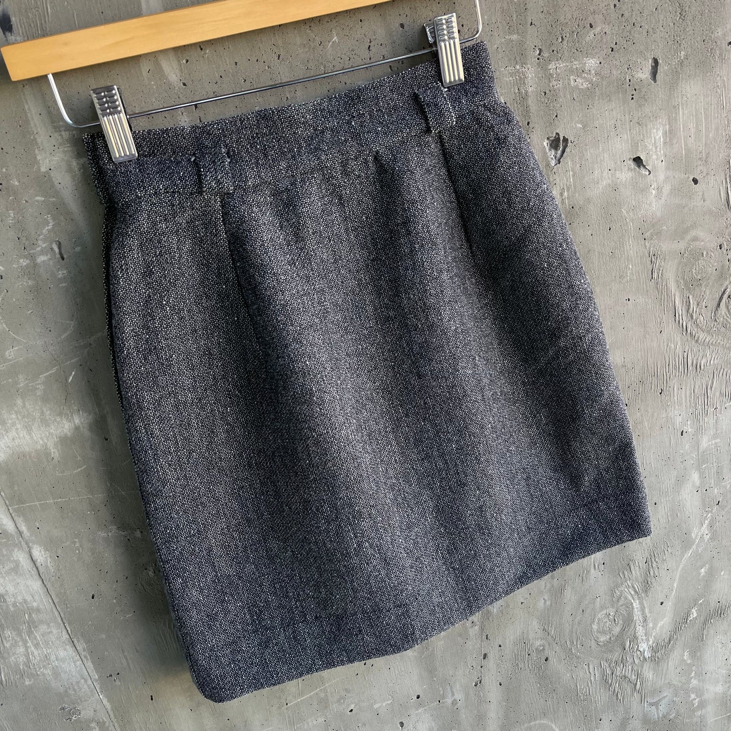 Vintage Gianni Versace Tweed Wool Mini Skirt