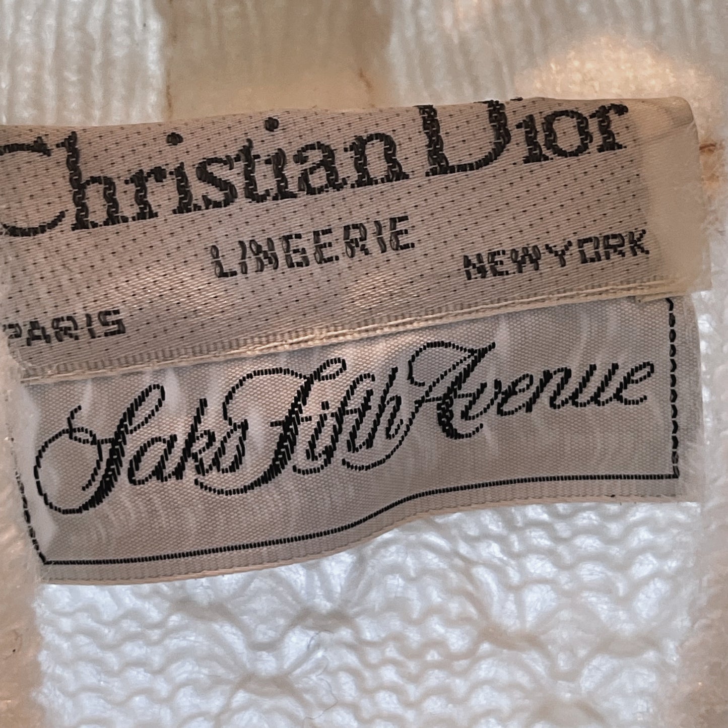 Vintage 70’s 80’s Christian Dior Knit Night Jacket for Saks Fifth Avenue