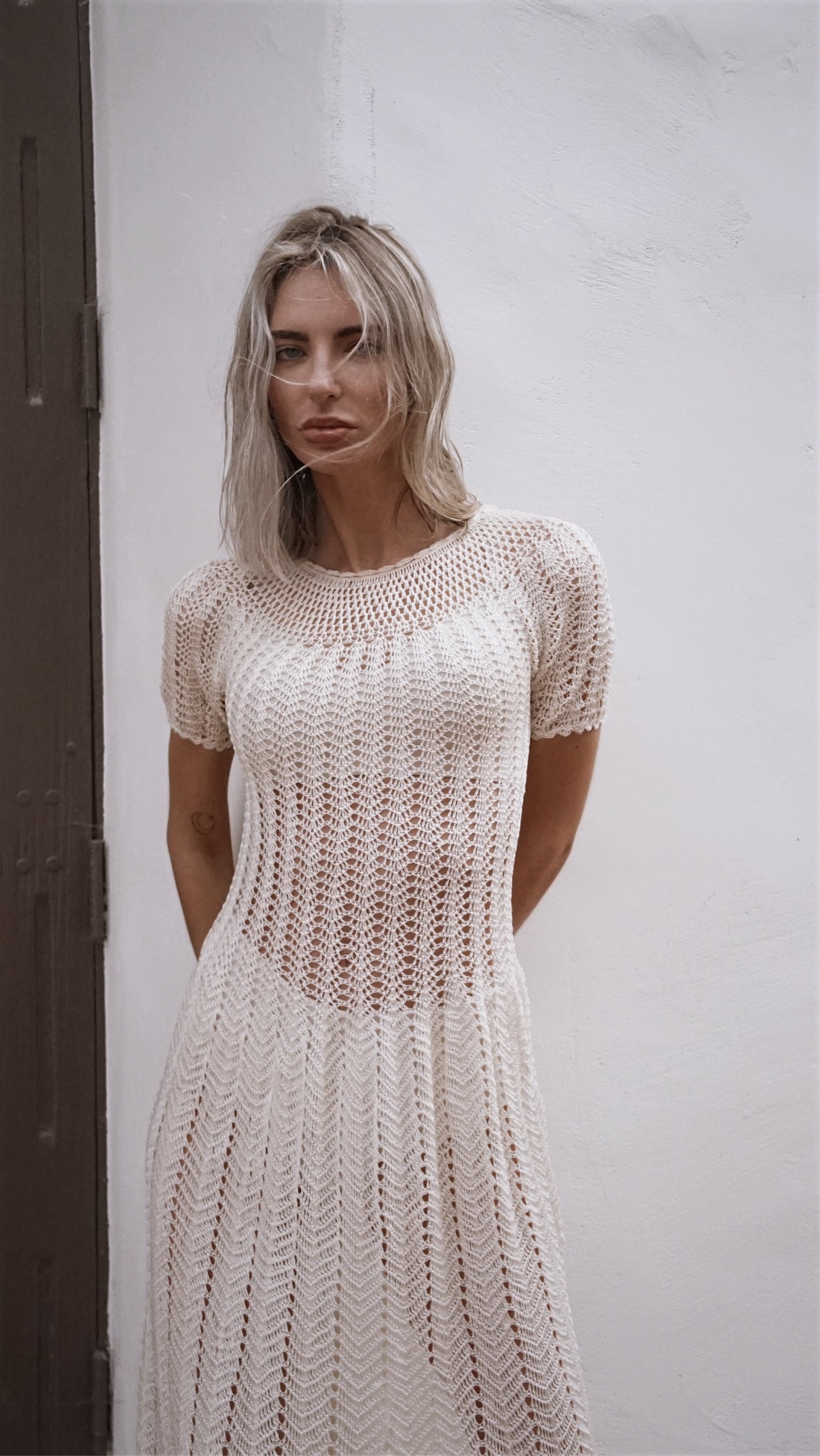 Vintage 70’s Crochet Knit Dress