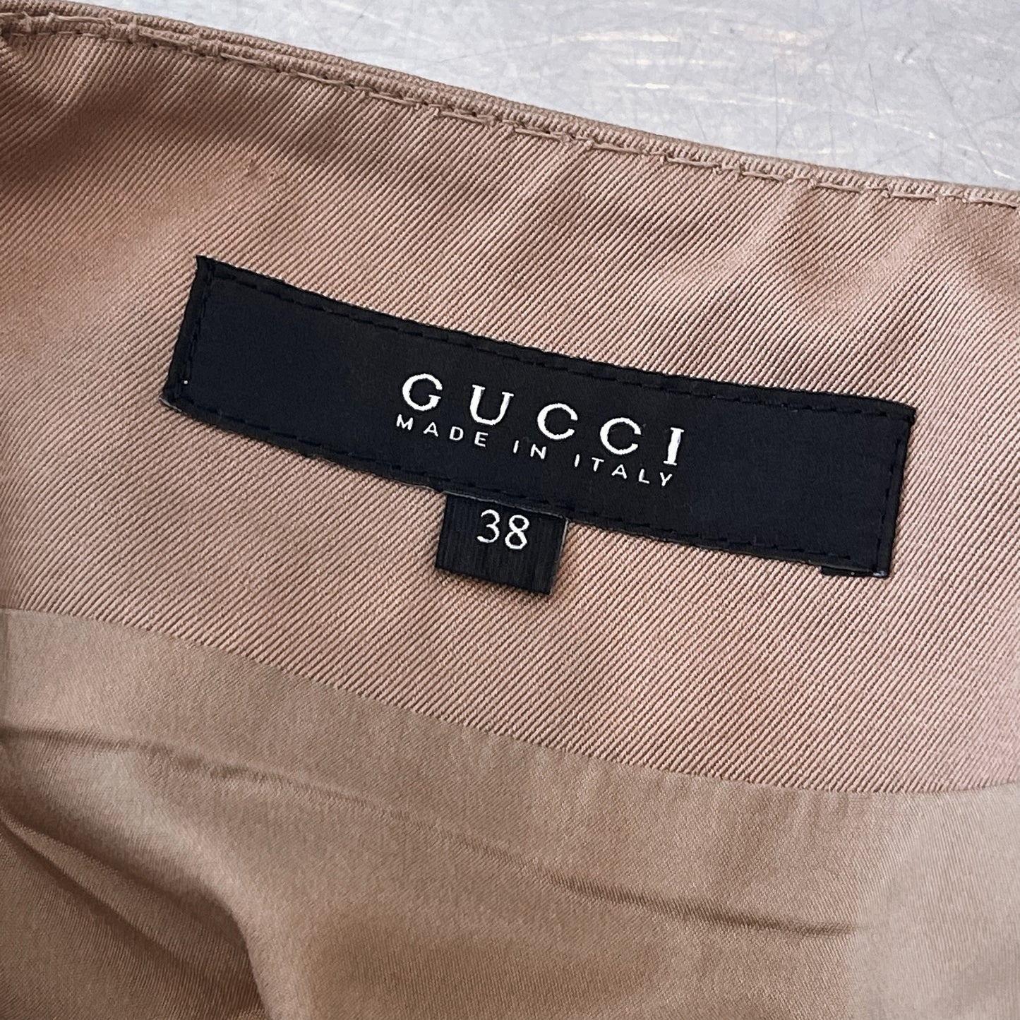 Vintage Y2K Gucci Skirt in Tan