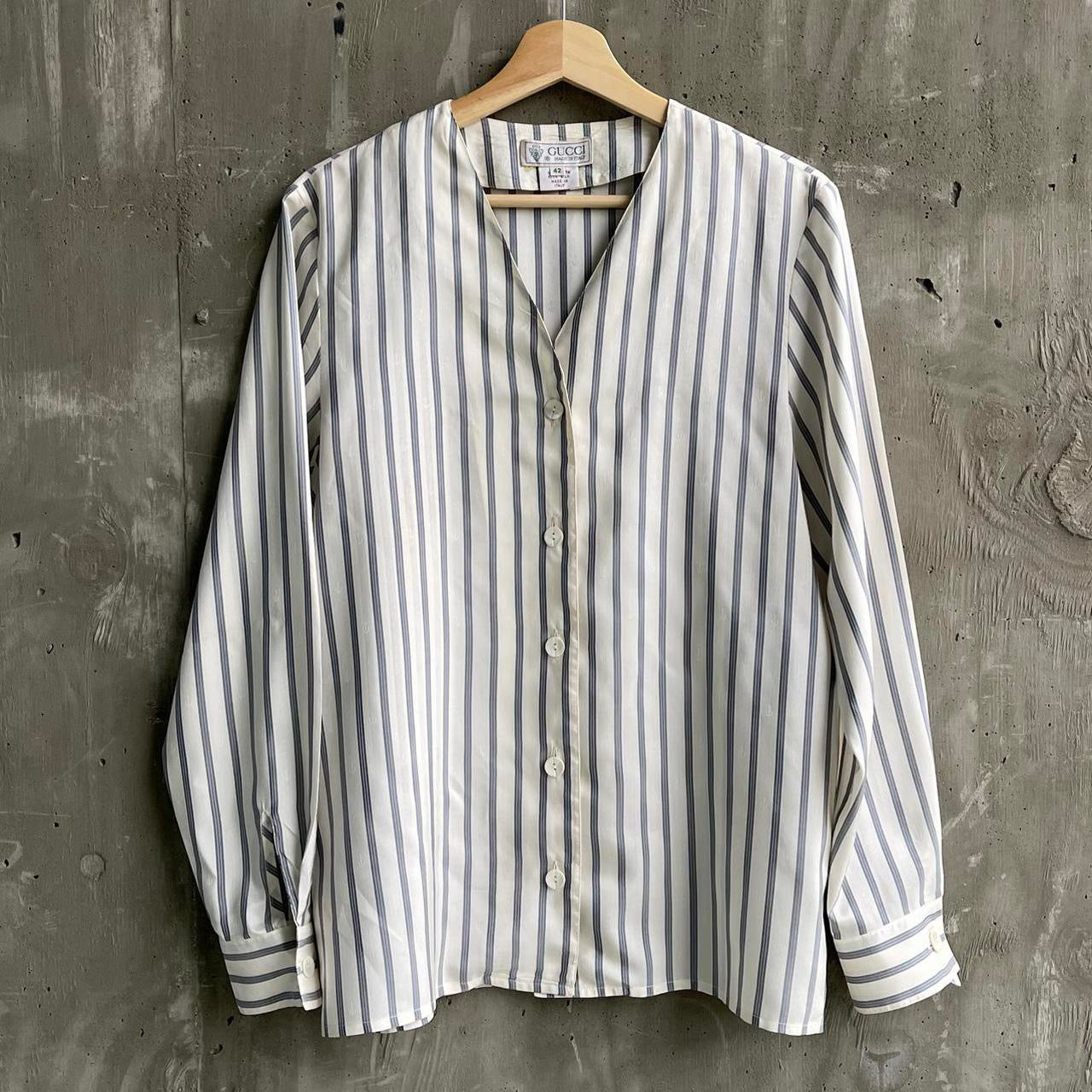 Vintage 70’s Gucci Silk Striped Blouse