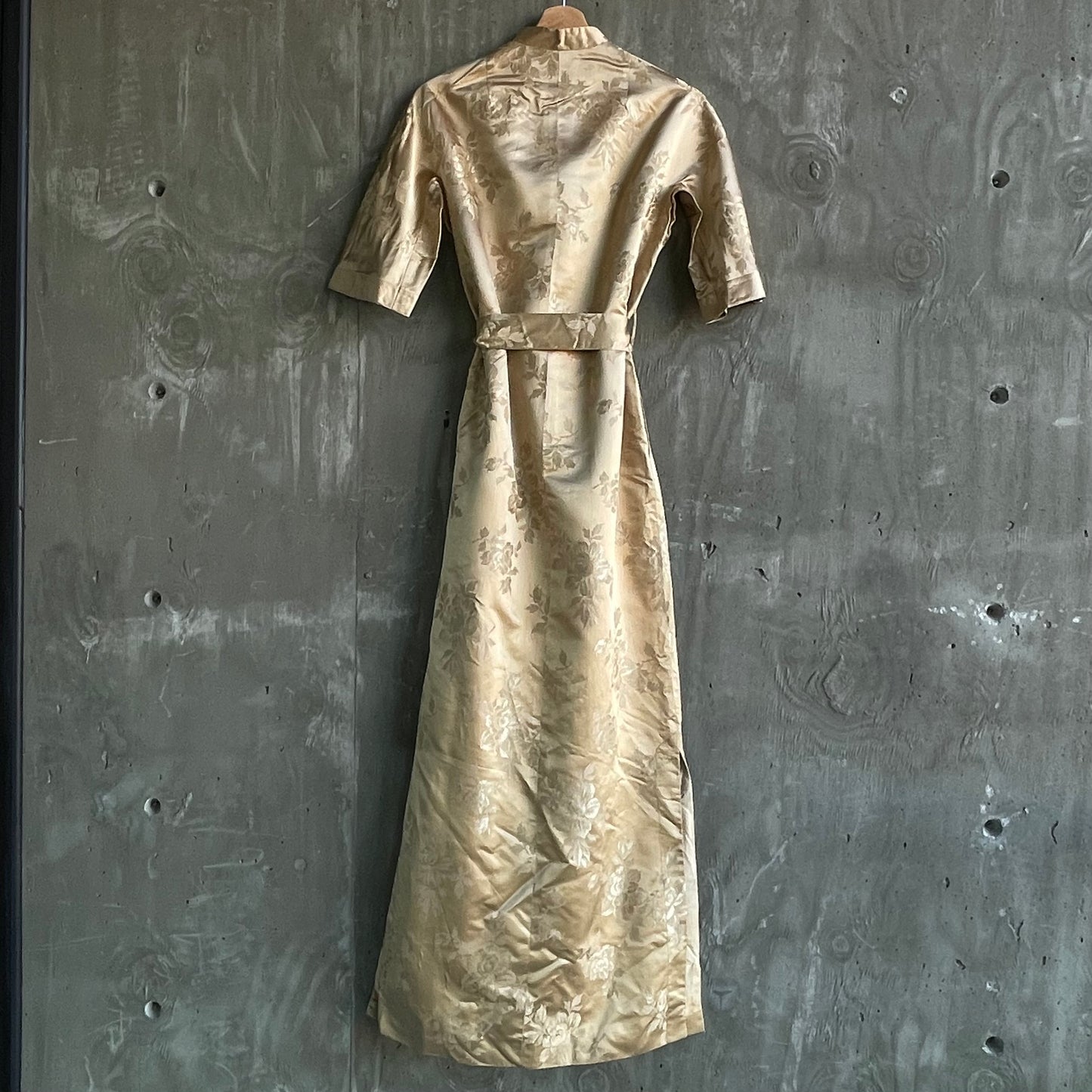 Vintage Satin Cheongsam Dress by Oriental Arts 60’s