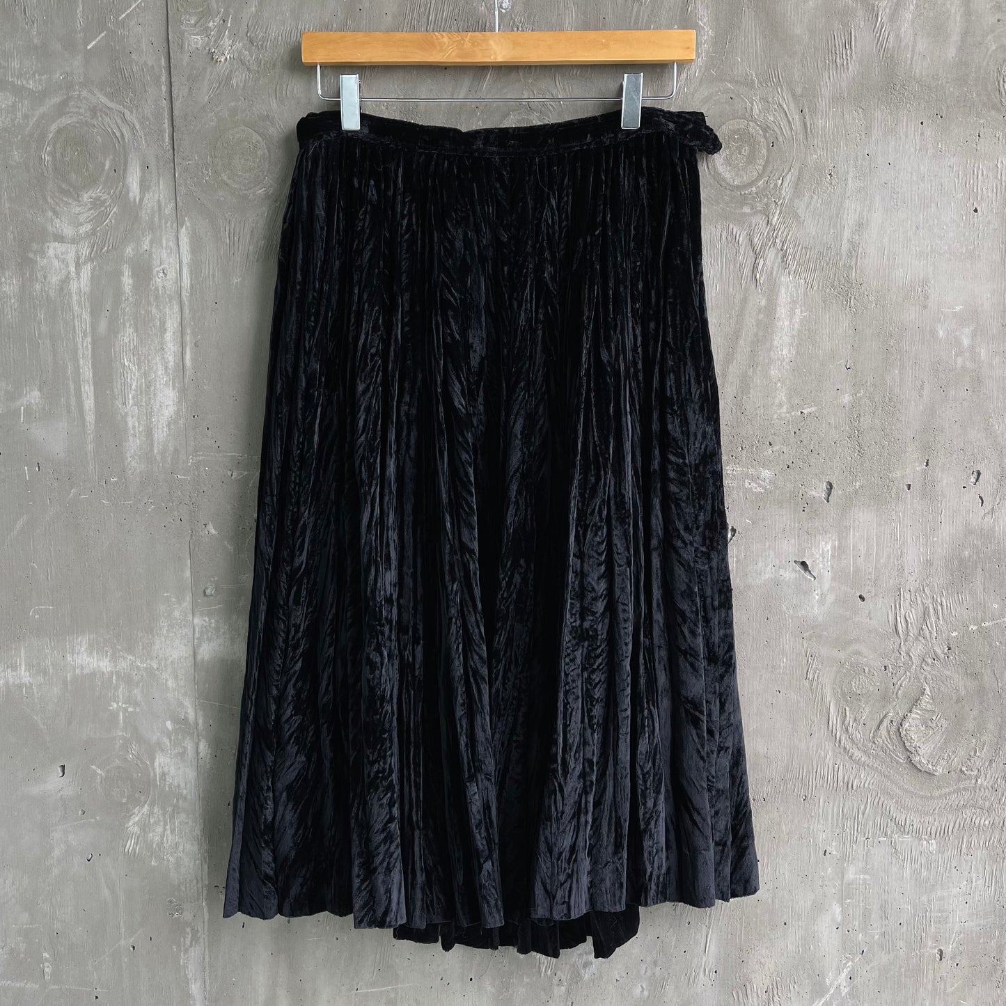 Vintage Yves Saint Laurent Velvet Skirt in Black