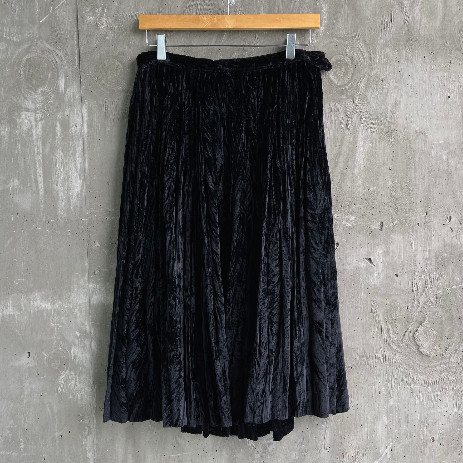 Vintage Yves Saint Laurent Velvet Skirt in Black - SHOP EZRA