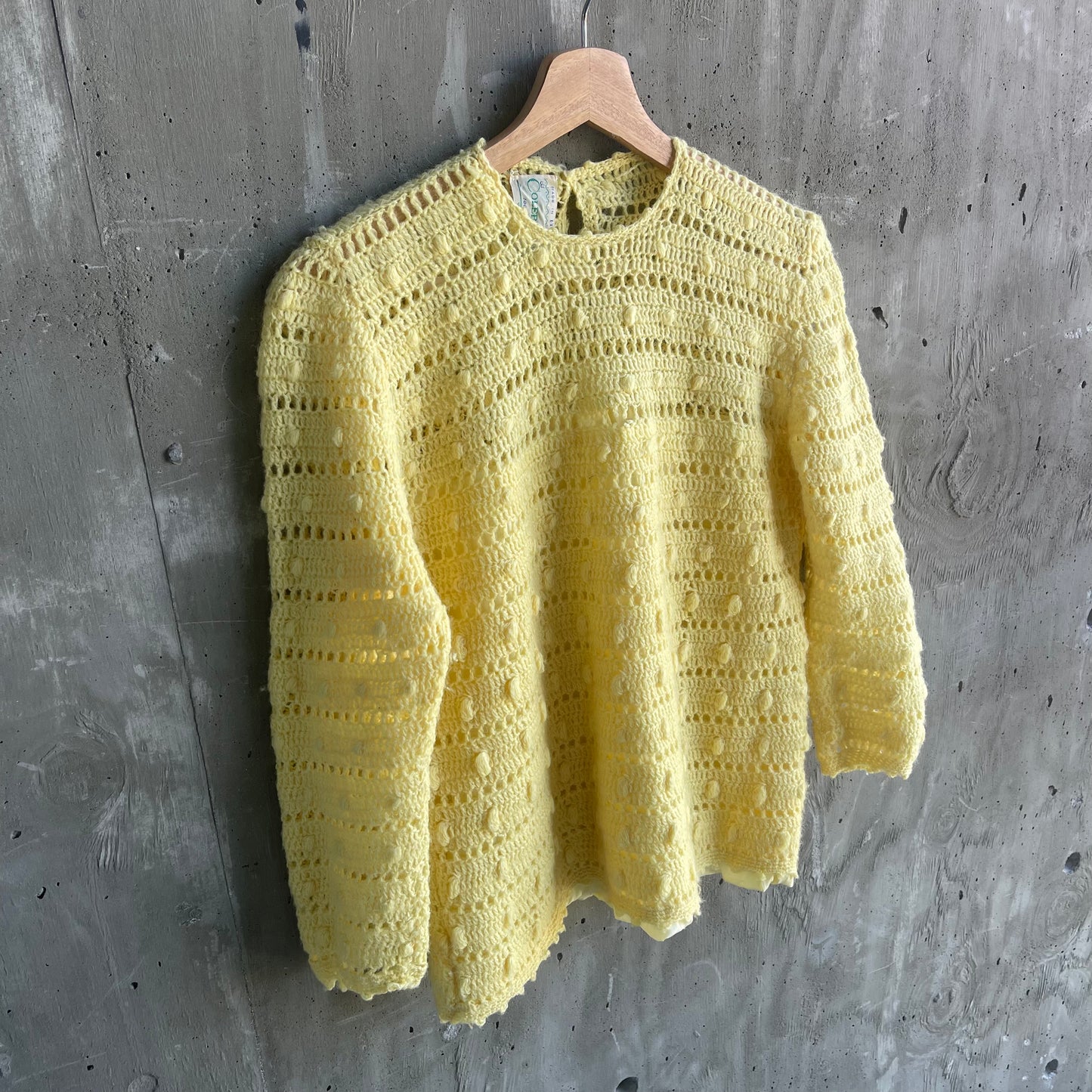 Vintage 60’s Crochet Wool Knit Top