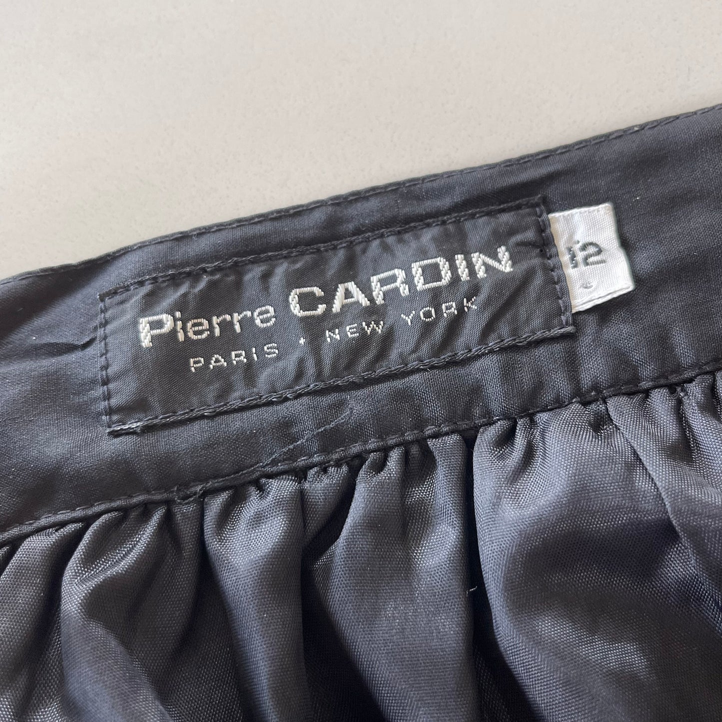 Vintage 60’s Pierre Cardin Silk Blend Skirt in Black