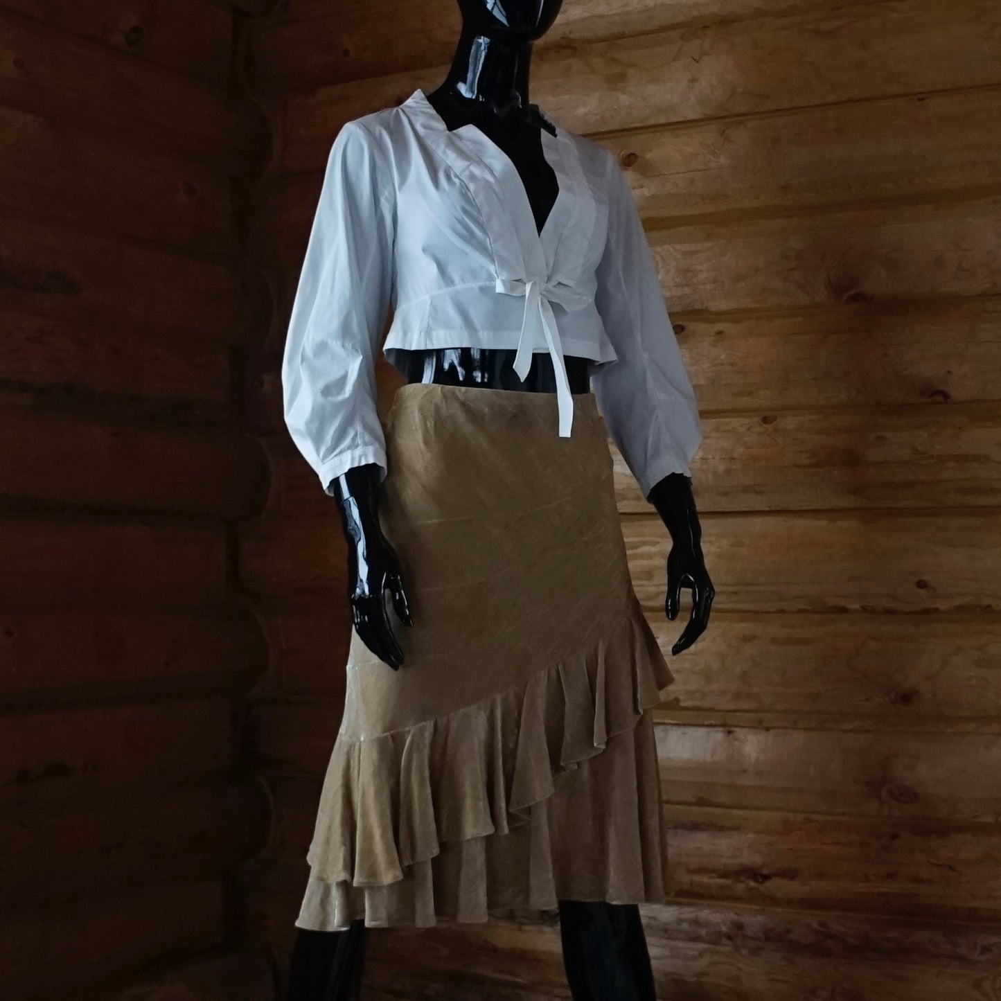 Vintage Ralph Lauren Black Label Velvet Skirt 90's Y2K