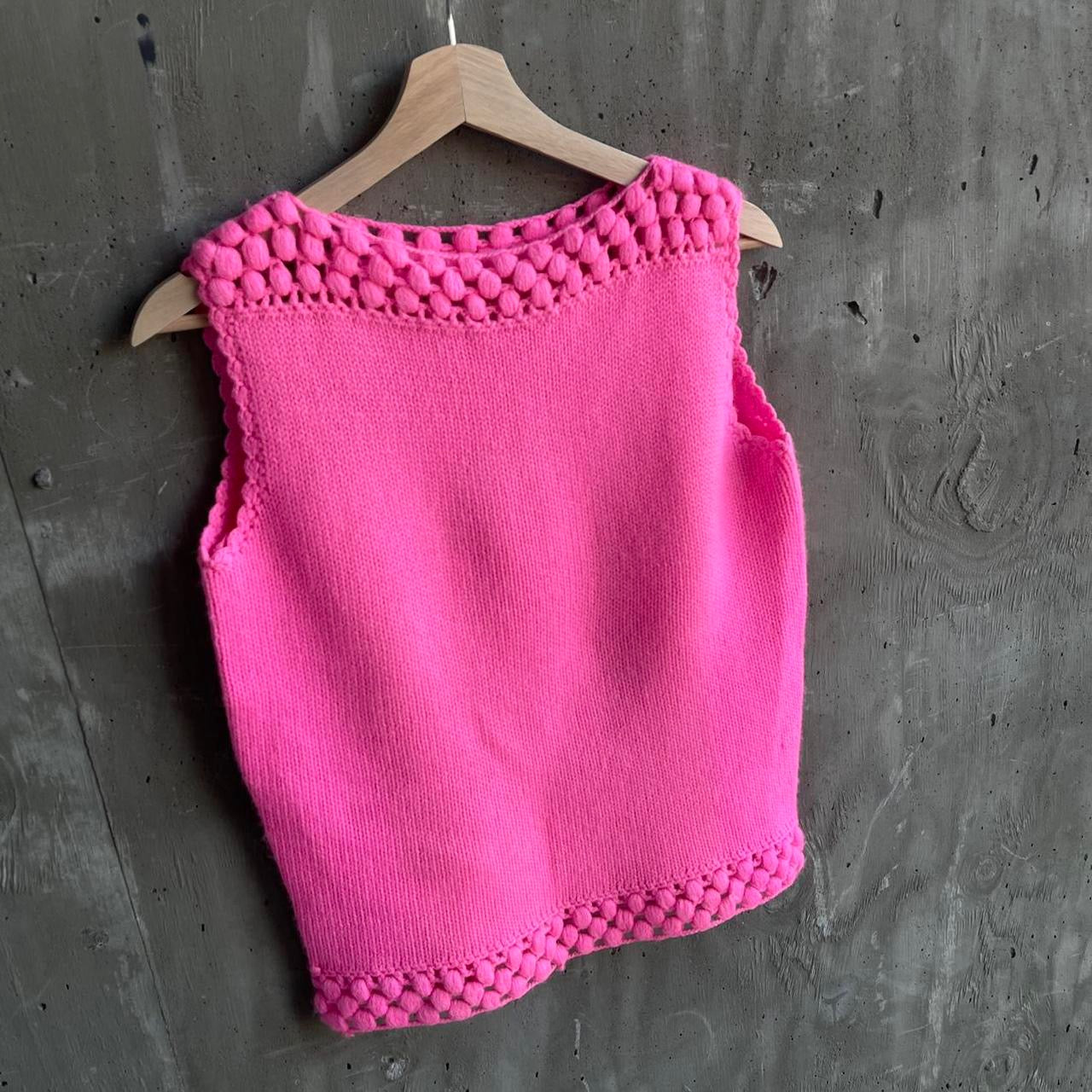 Vintage Wool Knit Sleeveless Top 60’s