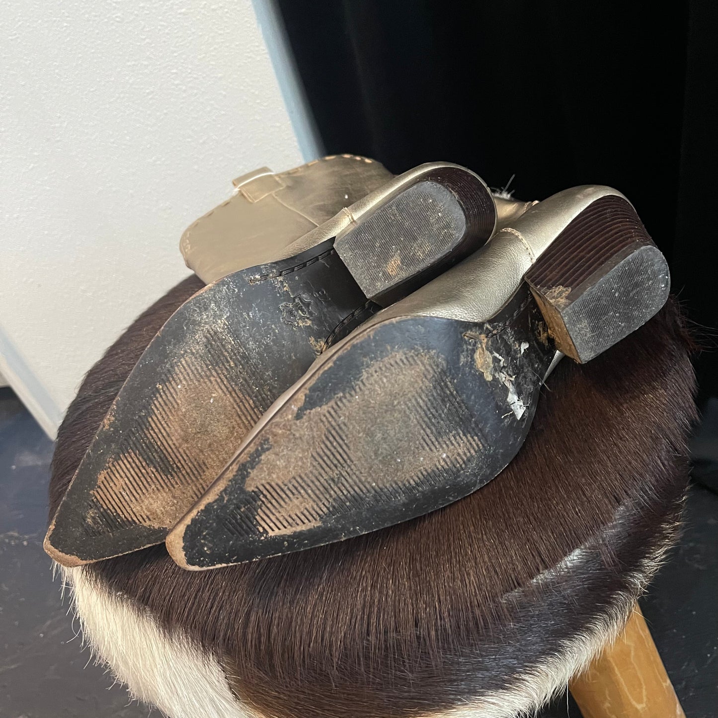 Vintage 90’s Michael Kors Gold Cowboy Western Boot