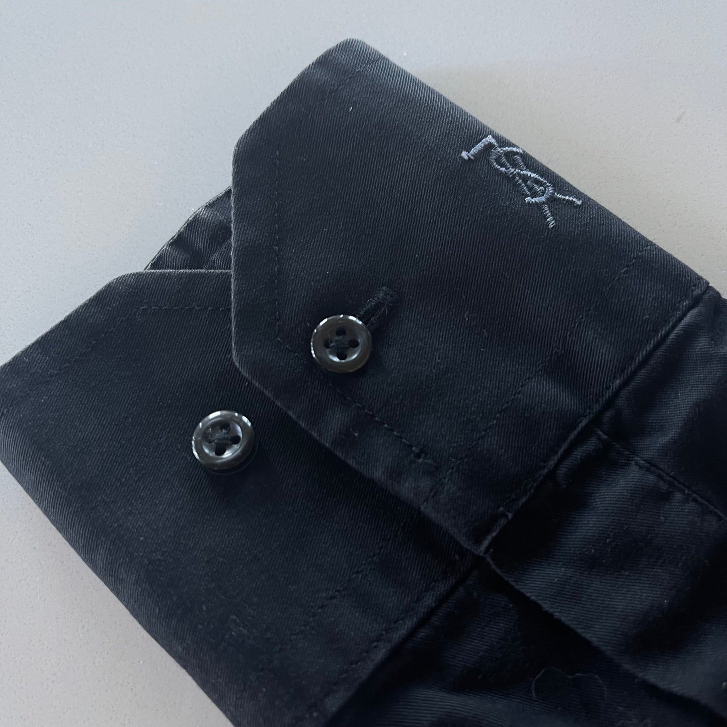 Vintage Yves Saint Laurent Cropped Button-Up Black