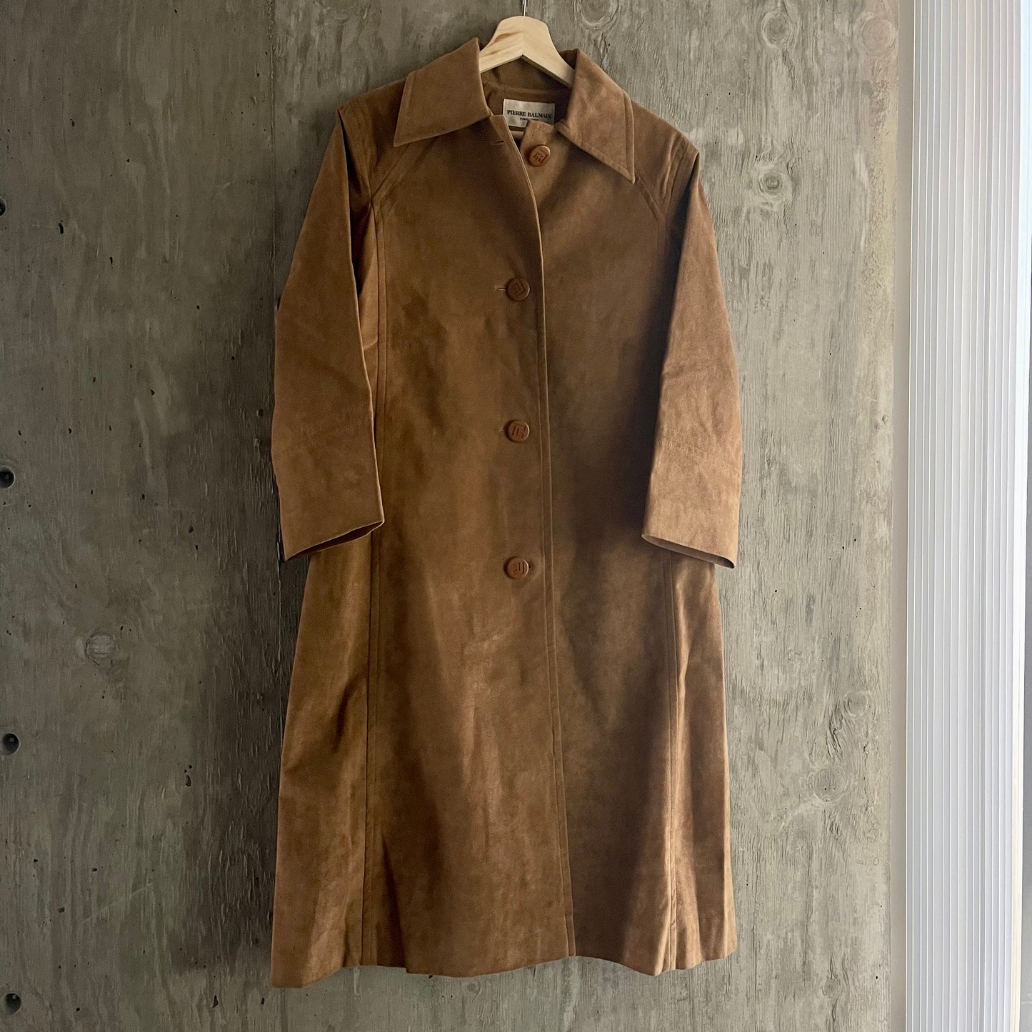 Vintage Pierre Balmain Ultra Suede Jacket 80’s in Brown